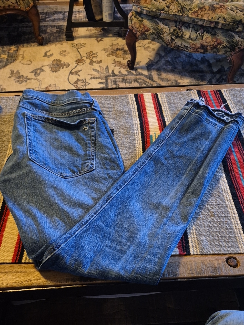 Rag &Bone Sz.28"× 30" 8"rise   Raw Hem.(#2080C) DRE. Made In USA.